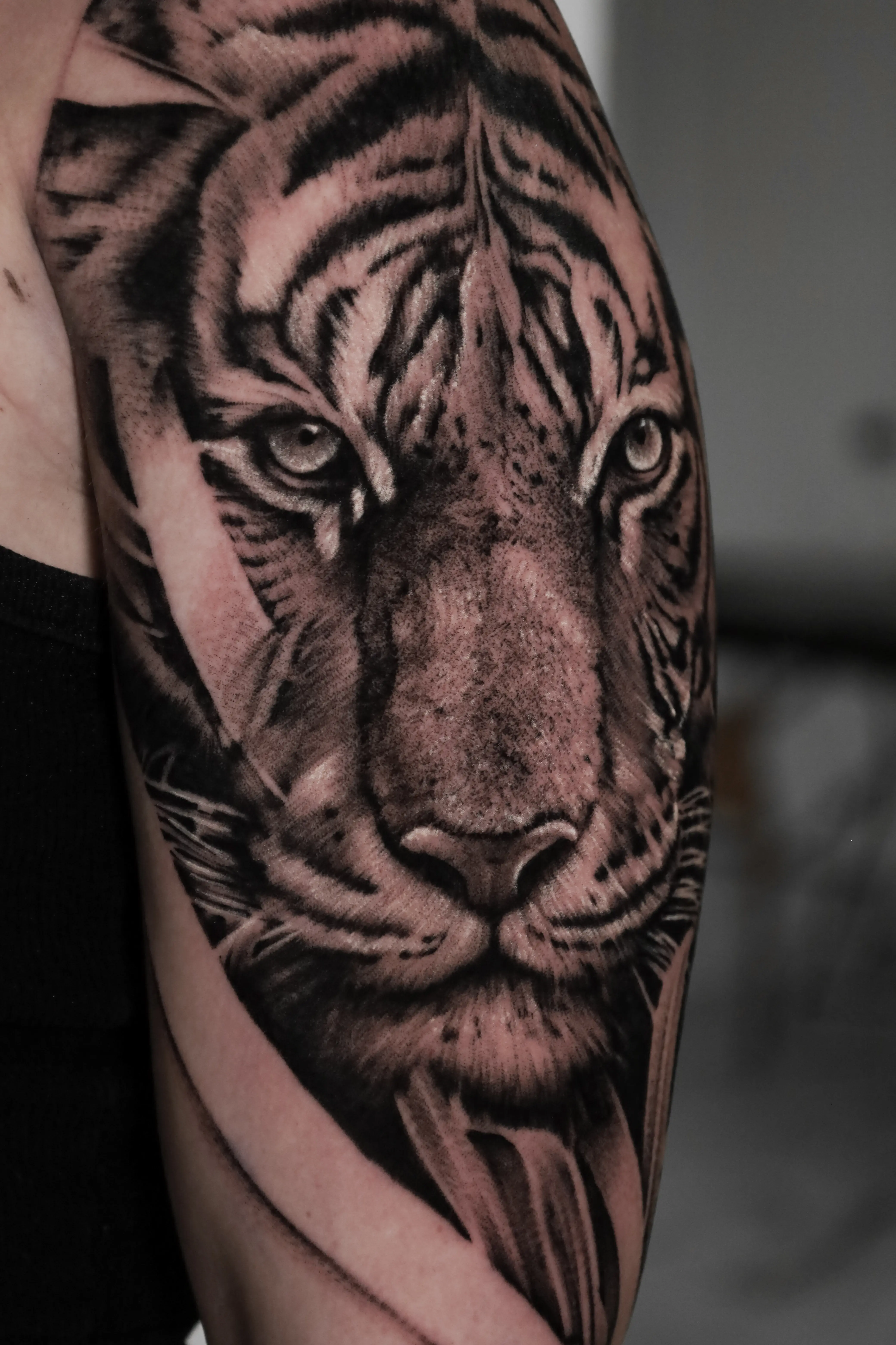 Black and grey realism tattoo by Taylor Tharp
