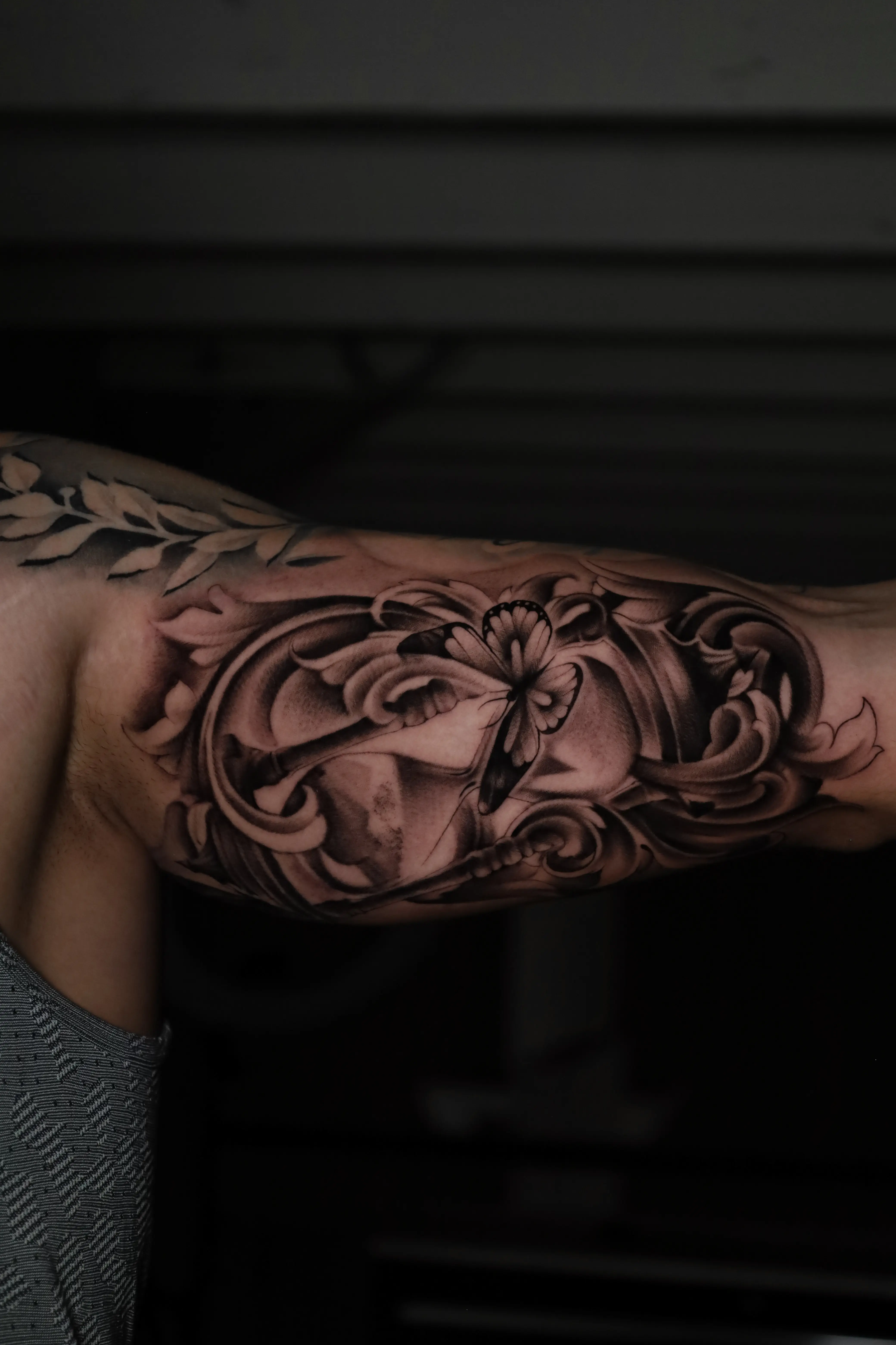 Black and grey realism tattoo by Taylor Tharp