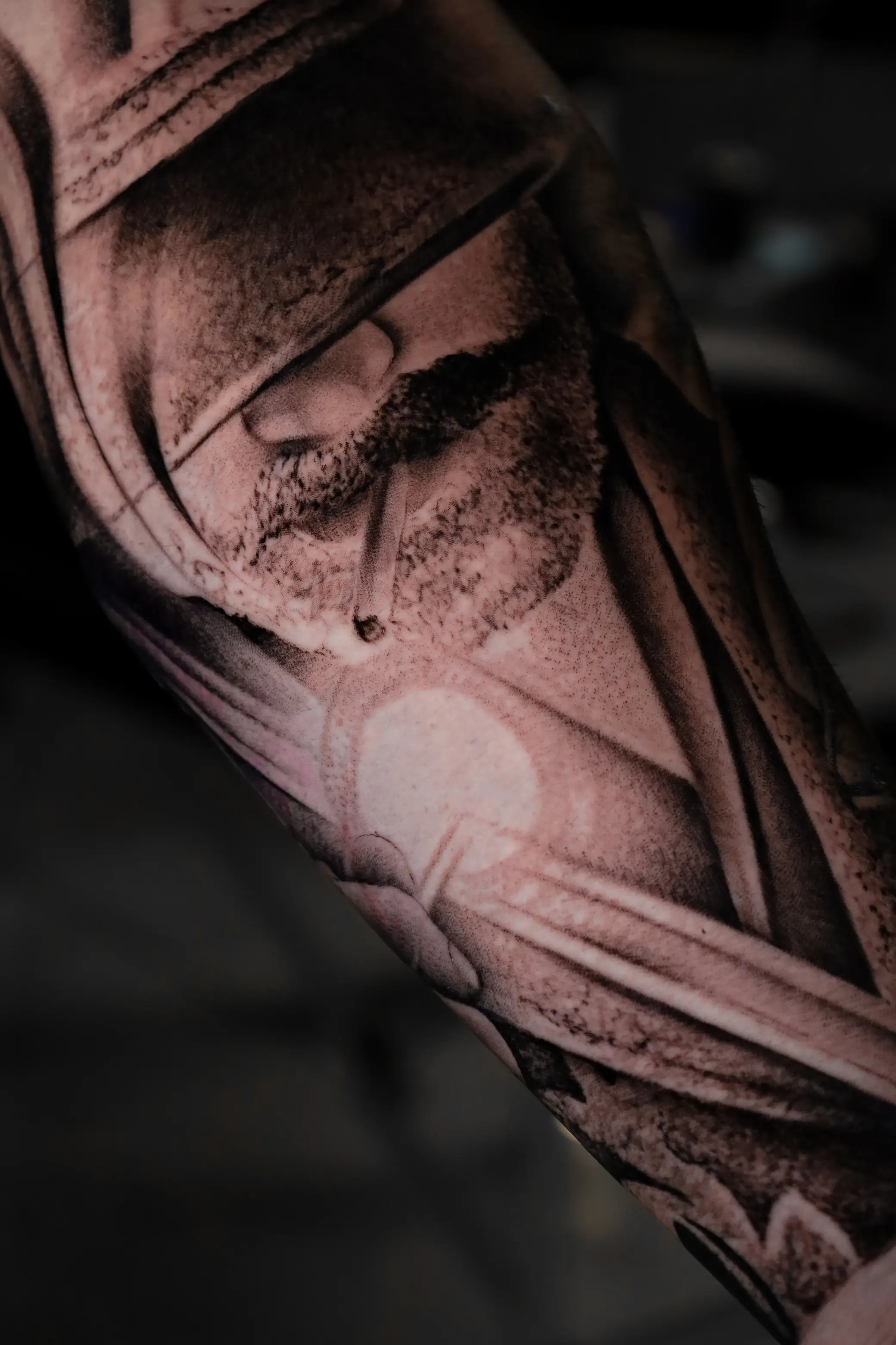 Black and grey realism tattoo by Taylor Tharp