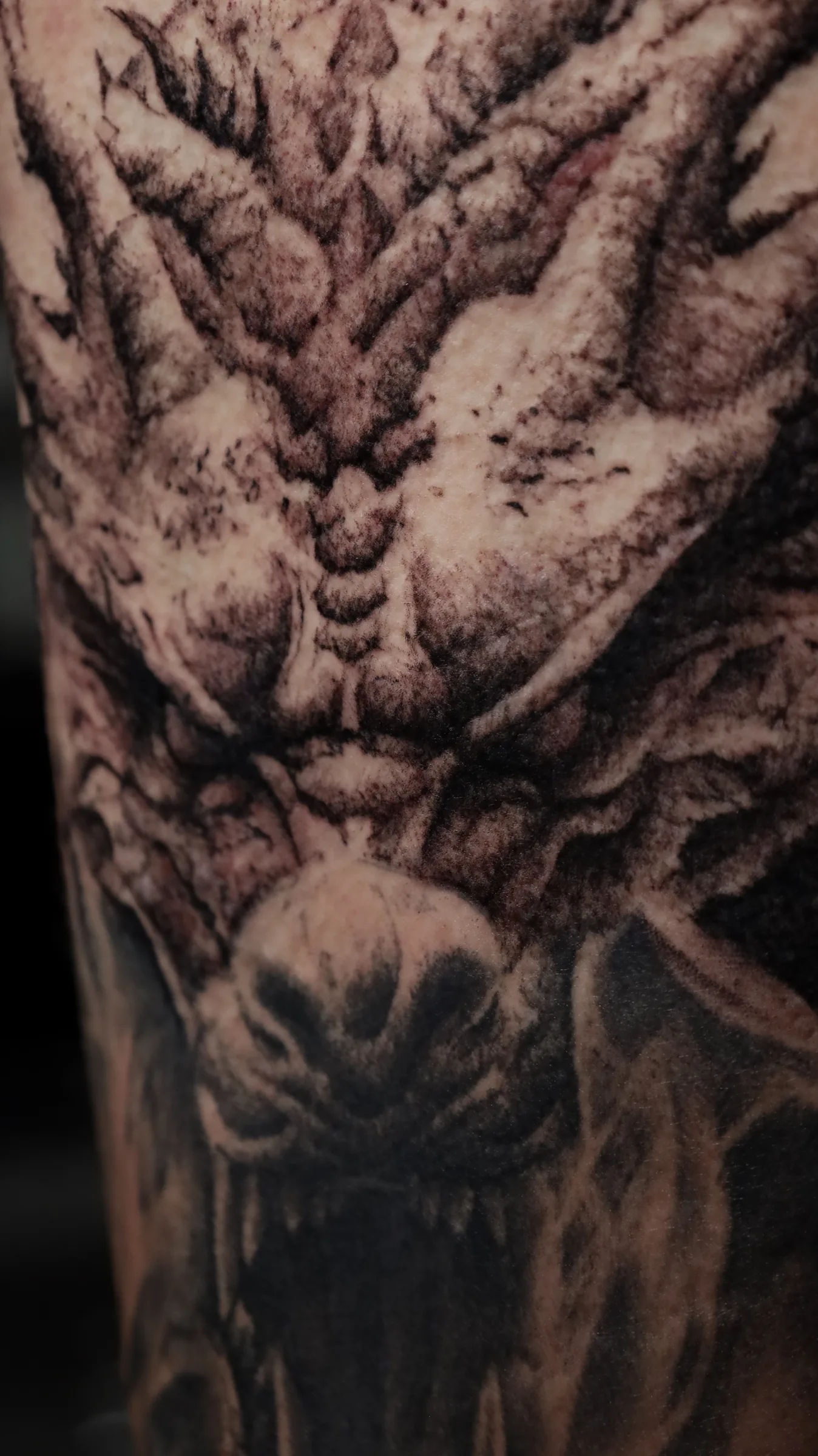 Black and grey realism tattoo by Taylor Tharp in Phoenix