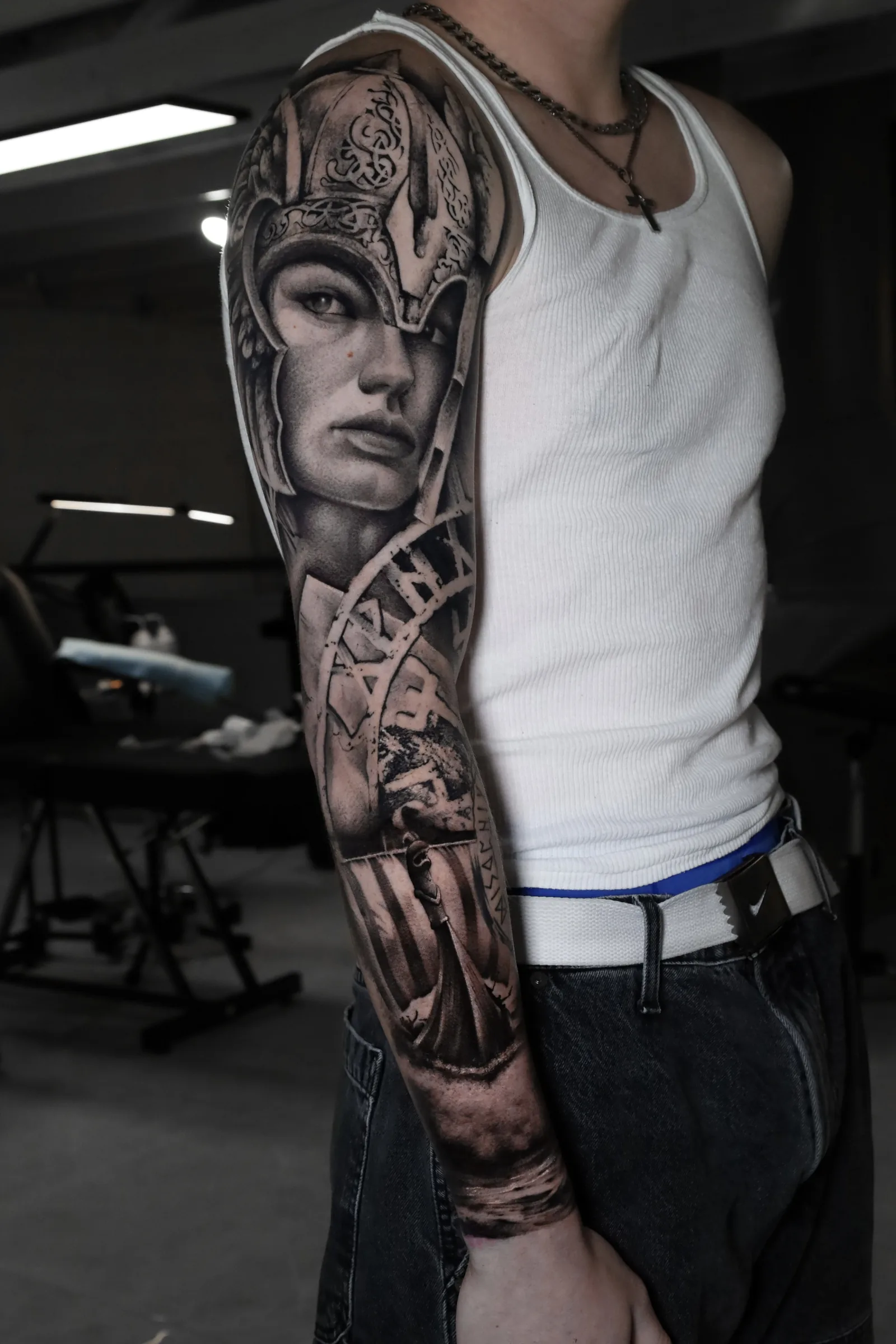 Black and grey realism tattoo by Taylor Tharp in Phoenix