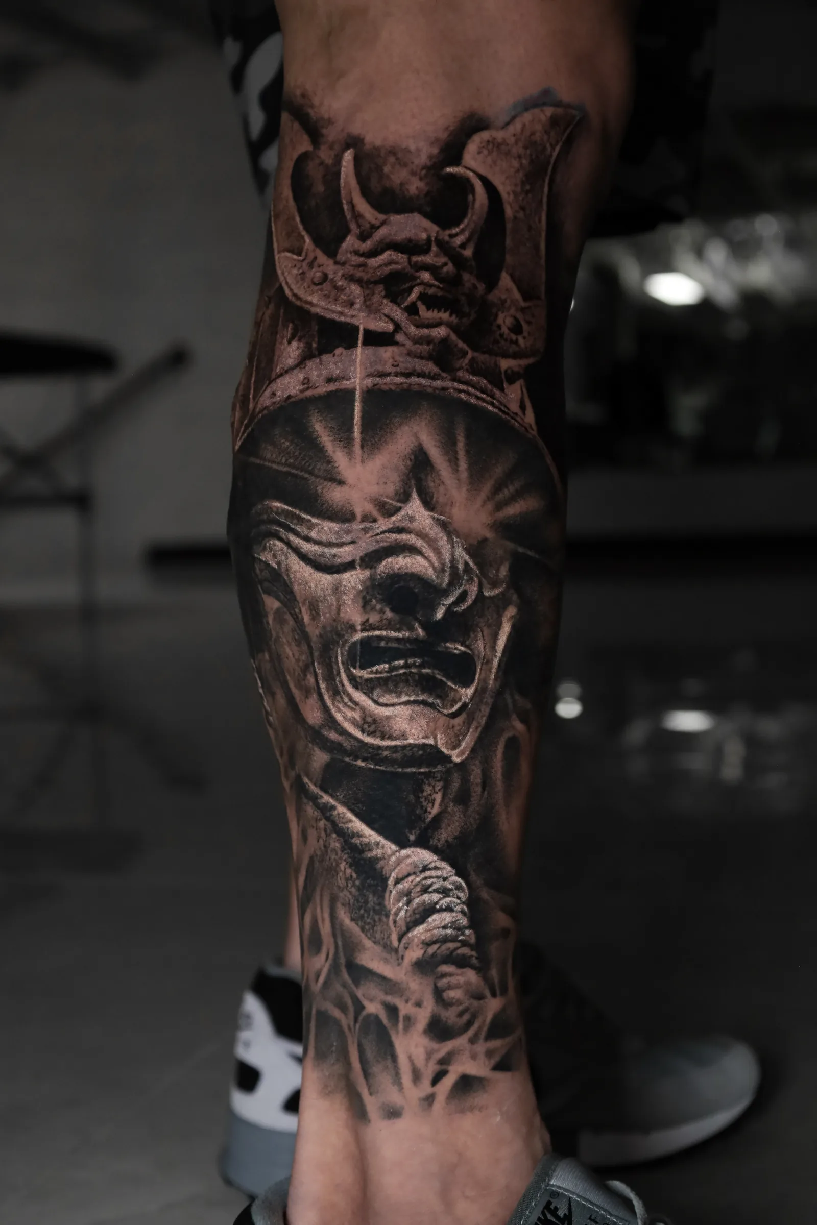 Black and grey realism tattoo by Taylor Tharp in Phoenix